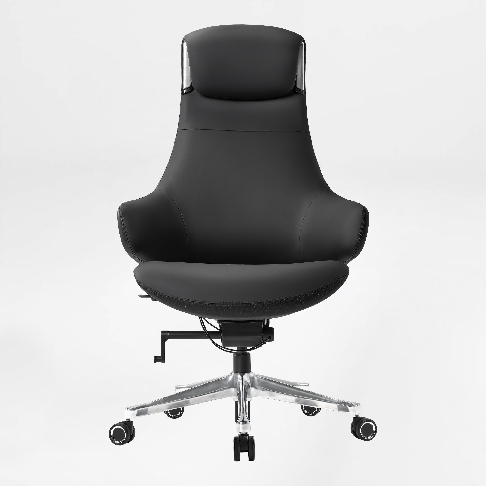 Napa Leather Executive Chair - Soft Curves Upholstered Frame