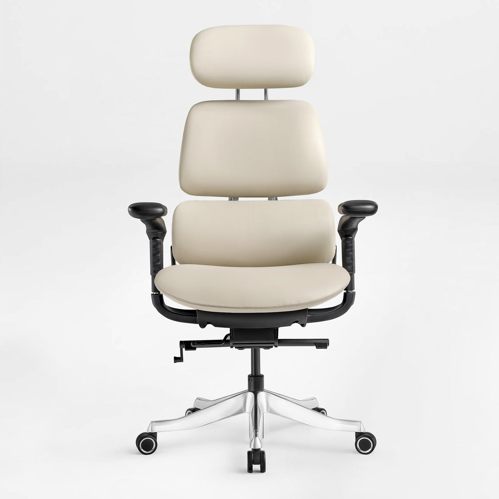 Ergonomic Executive Office Chair - PU Leather 4D Armrests Self-Adapting