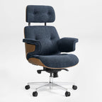 Genuine Leather Executive Office Chair - Classic Ergonomic Design
