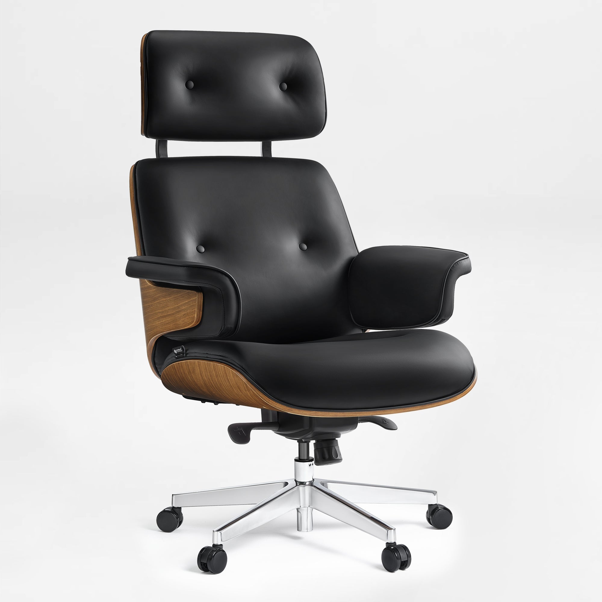 Genuine Leather Executive Office Chair - Classic Ergonomic Design