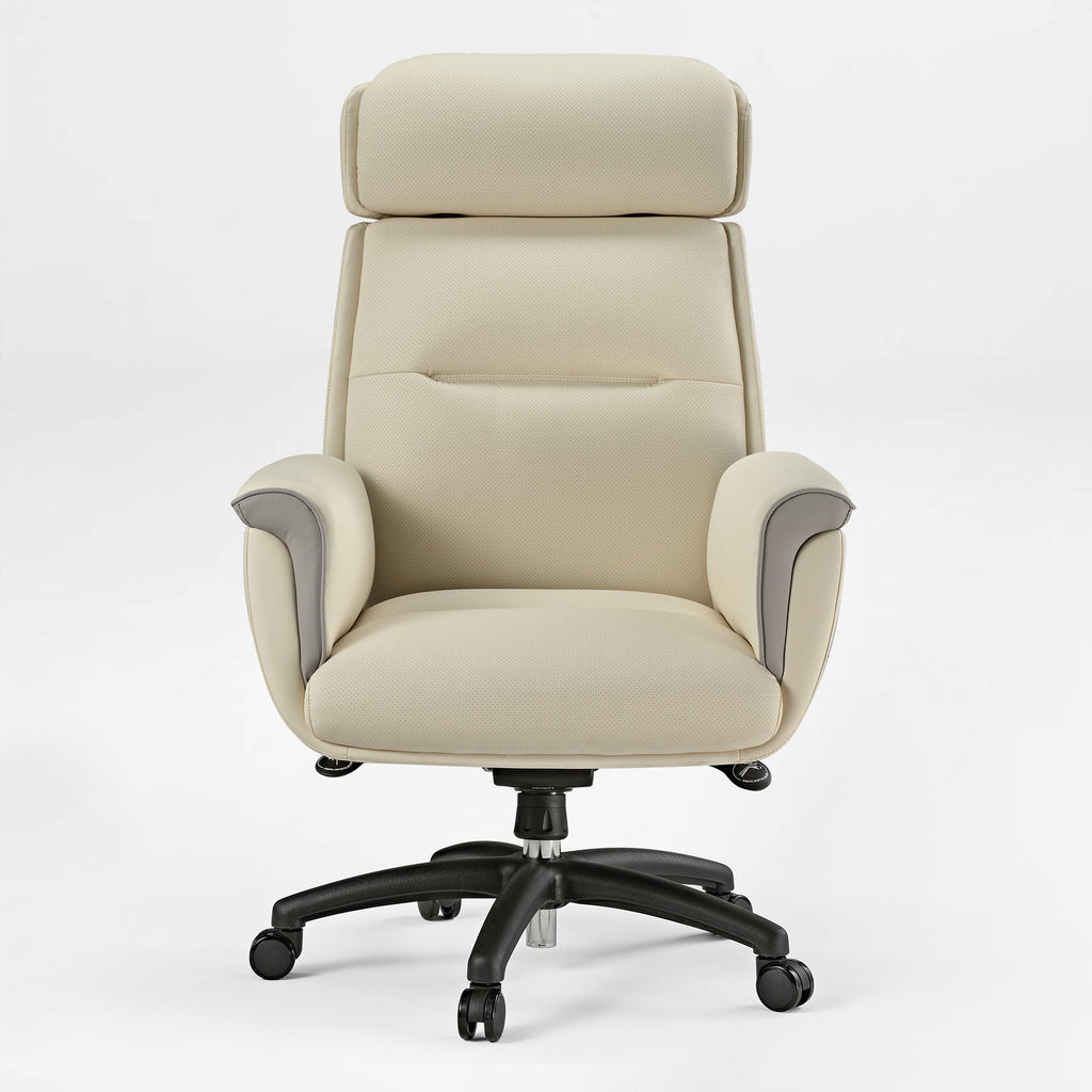 Microfiber Leather Executive Office Chair with Adjustable Headrest