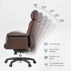 Microfiber Leather Executive Office Chair with Adjustable Headrest