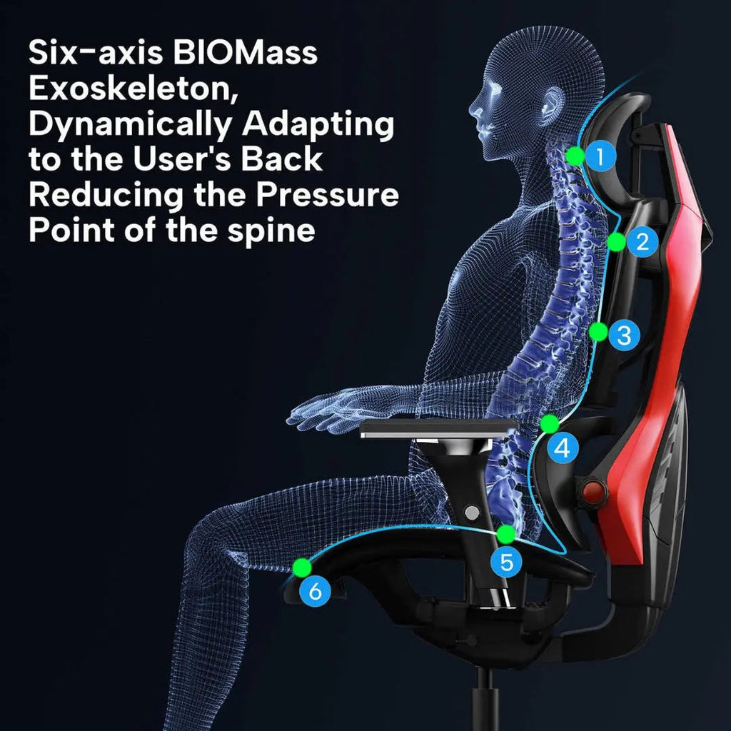Racing-Style Gaming Chair with Headrest and Lumbar Pillow, Black and Red