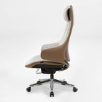 Napa Leather Executive Chair - Soft Curves Upholstered Frame