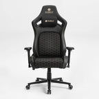 Ergonomic Gaming Chair with Footrest, Black and Yellow