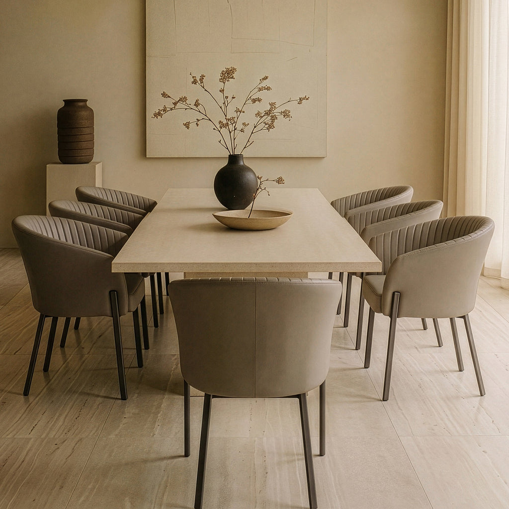Upholstered Arm Dining Chair, Set of 1, Dark Gray