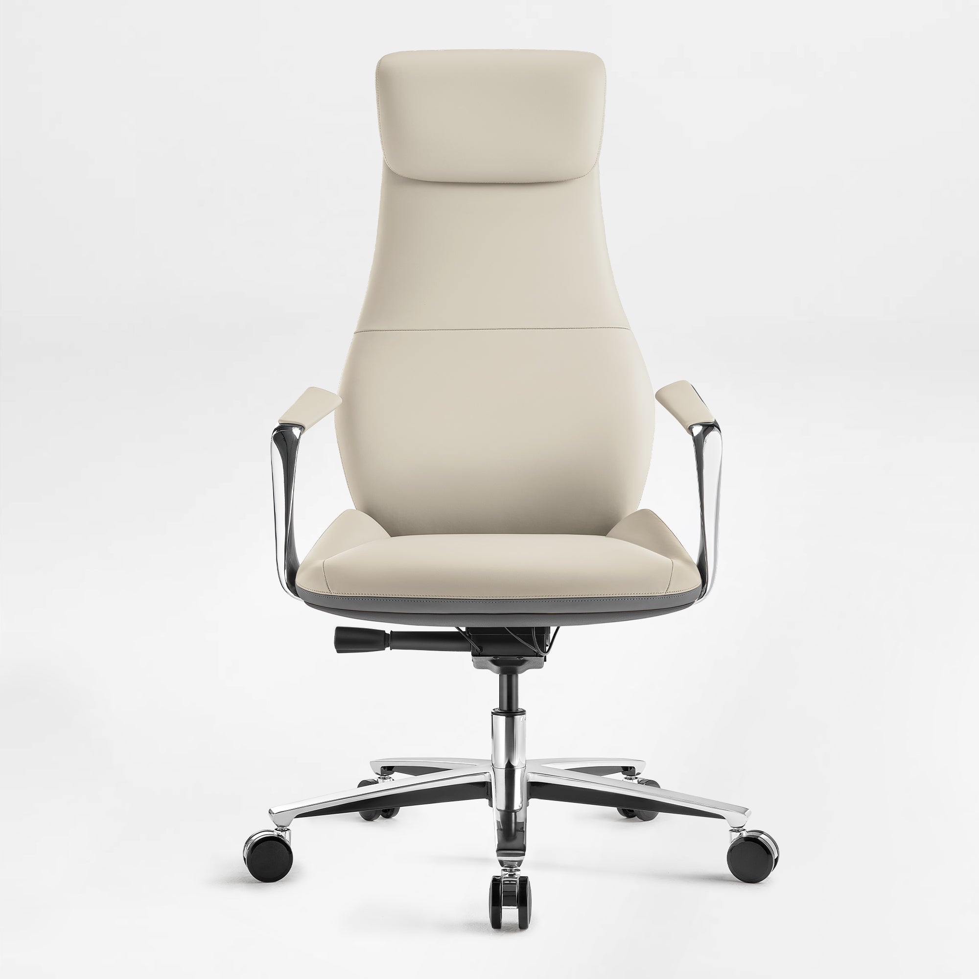 Genuine Leather Executive Office Chair - Butterfly Design High Back