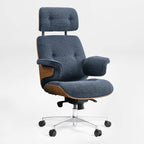 Genuine Leather Executive Office Chair - Classic Ergonomic Design