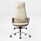 Solid Wood Arm Task Office Chair - Retro PU Leather