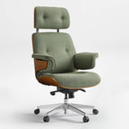Genuine Leather Executive Office Chair - Classic Ergonomic Design