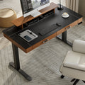 Faux Saddle Leather Adjustable Standing Desk (55x23)