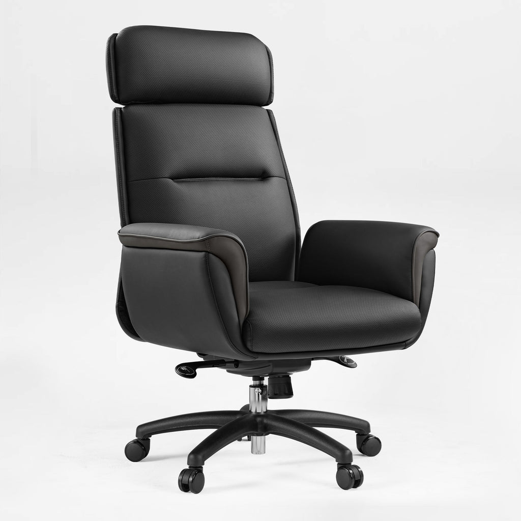 Microfiber Leather Executive Office Chair with Adjustable Headrest