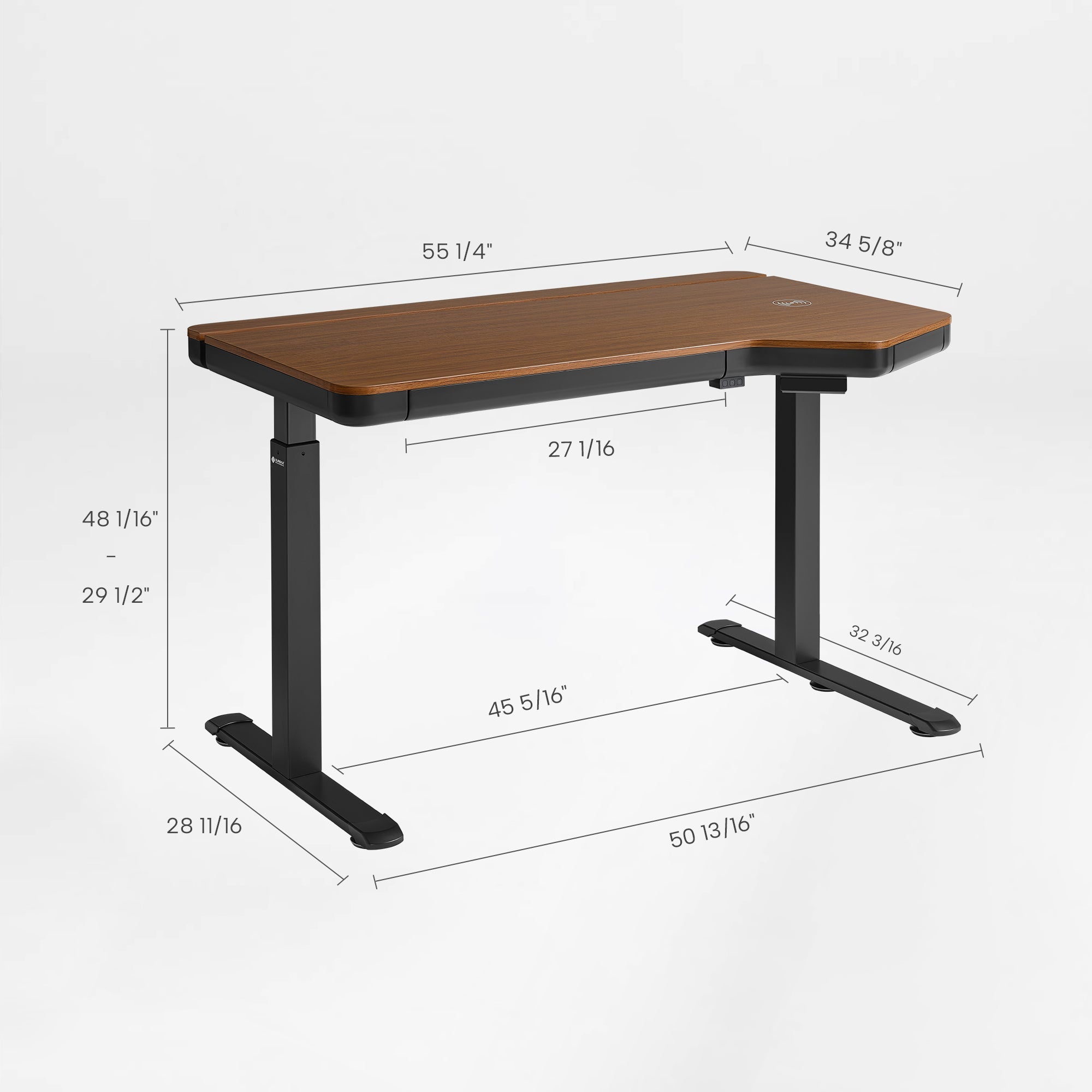 Electric Standing Desk with RGB Lighting (55x34)