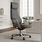 Genuine Leather Executive Office Chair - Butterfly Design High Back