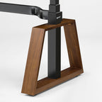 63x29 Executive Height Adjustable Standing Desk with Walnut Desktop and Drawers
