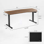 Unique Shape Office Standing Desk (70x29)