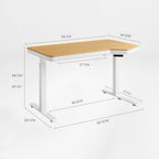 Electric Standing Desk with RGB Lighting (55x34)