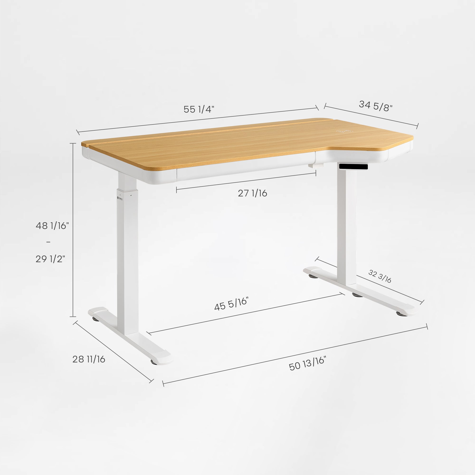 Electric Standing Desk with RGB Lighting (55x34)