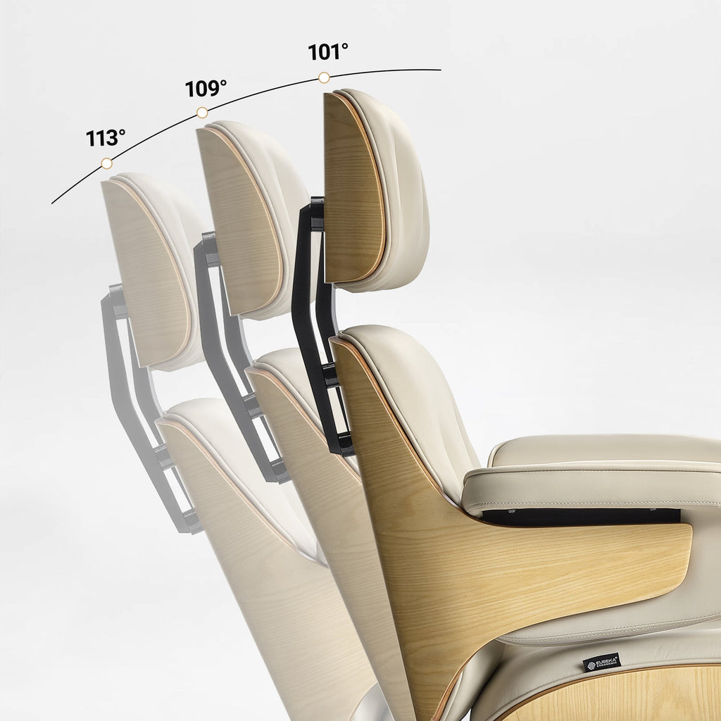 Genuine Leather Executive Office Chair - Classic Ergonomic Design