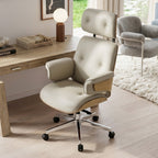 Genuine Leather Executive Office Chair - Classic Ergonomic Design