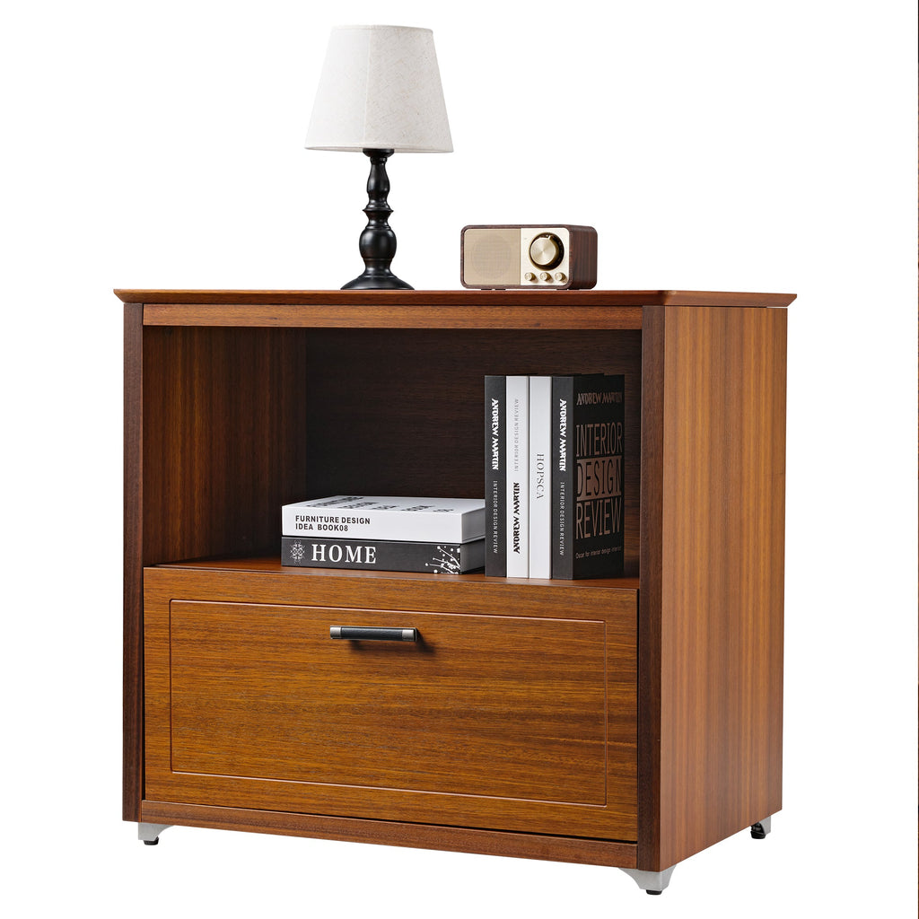 29'' Display File Storage Cabinet, Dark Walnut