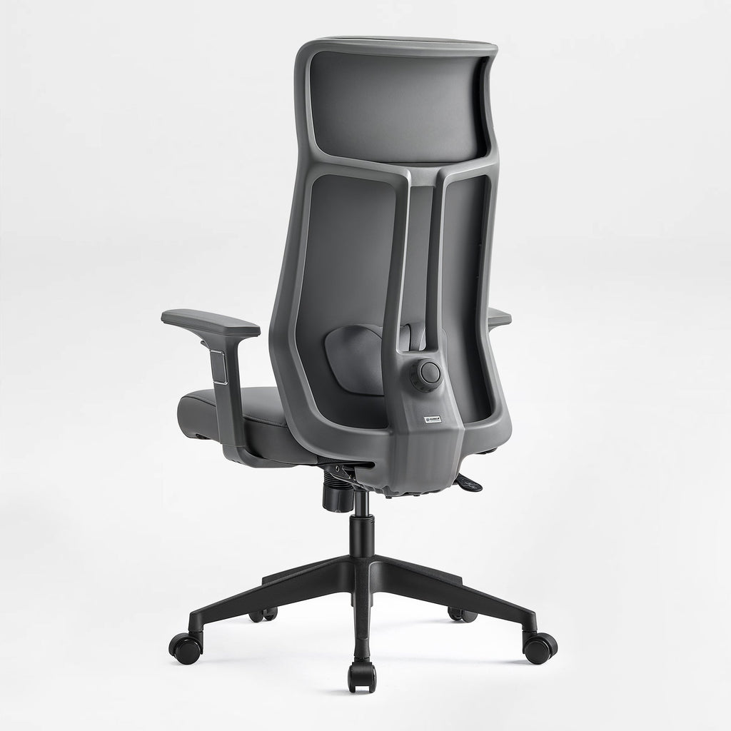 Microfiber Leather Office Chair - Dual-Layer Contoured Ergonomic