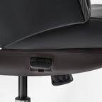 Genuine Leather Executive Office Chair - Leather & Metal Luxury