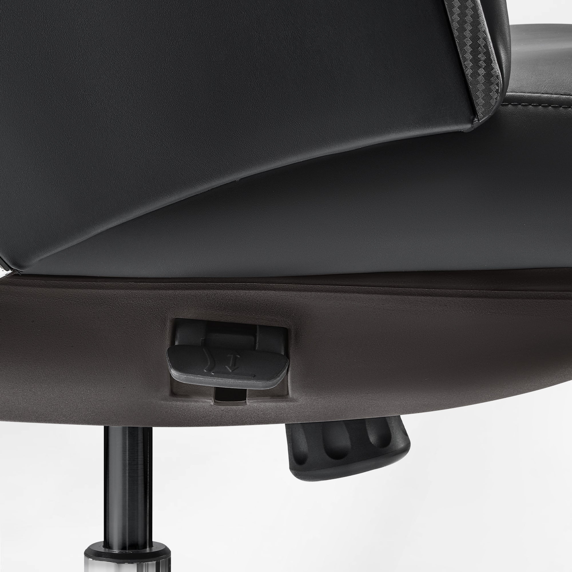 Genuine Leather Executive Office Chair - Leather & Metal Luxury