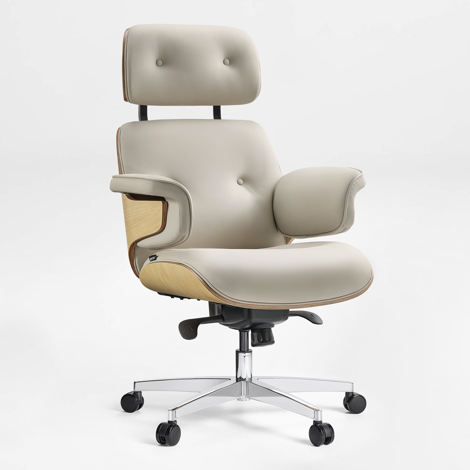 Genuine Leather Executive Office Chair - Classic Ergonomic Design
