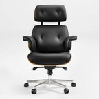 Genuine Leather Executive Office Chair - Classic Ergonomic Design