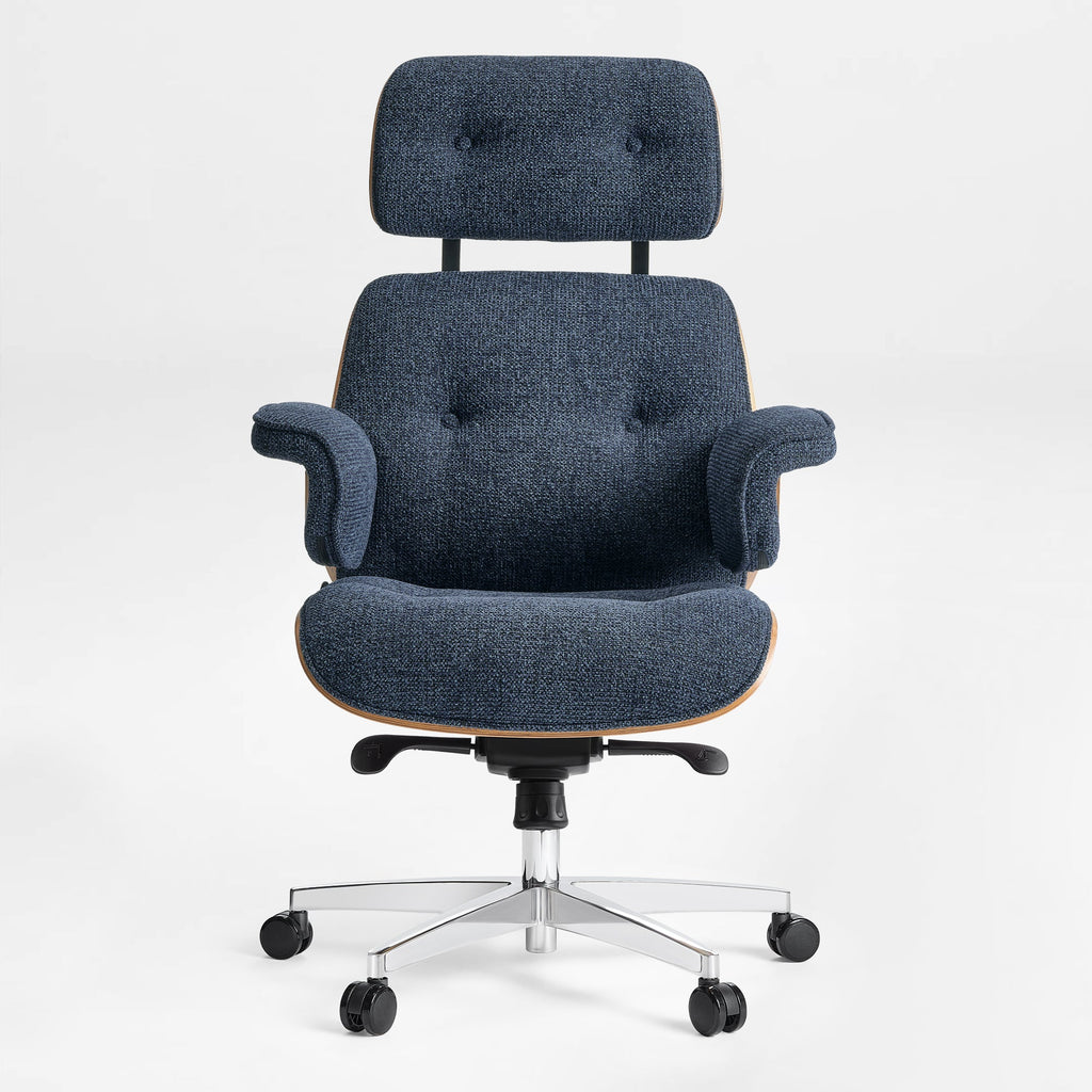 Genuine Leather Executive Office Chair - Classic Ergonomic Design