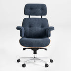 Genuine Leather Executive Office Chair - Classic Ergonomic Design