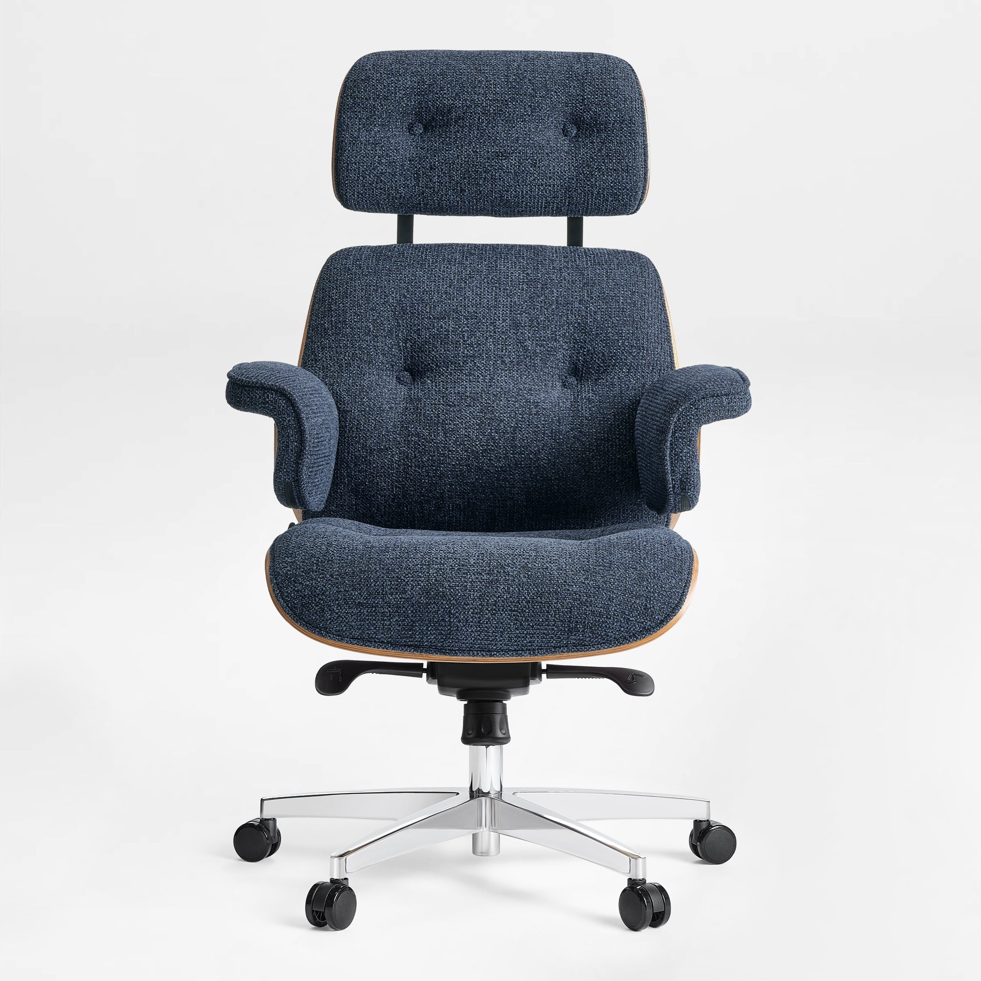 Genuine Leather Executive Office Chair - Classic Ergonomic Design