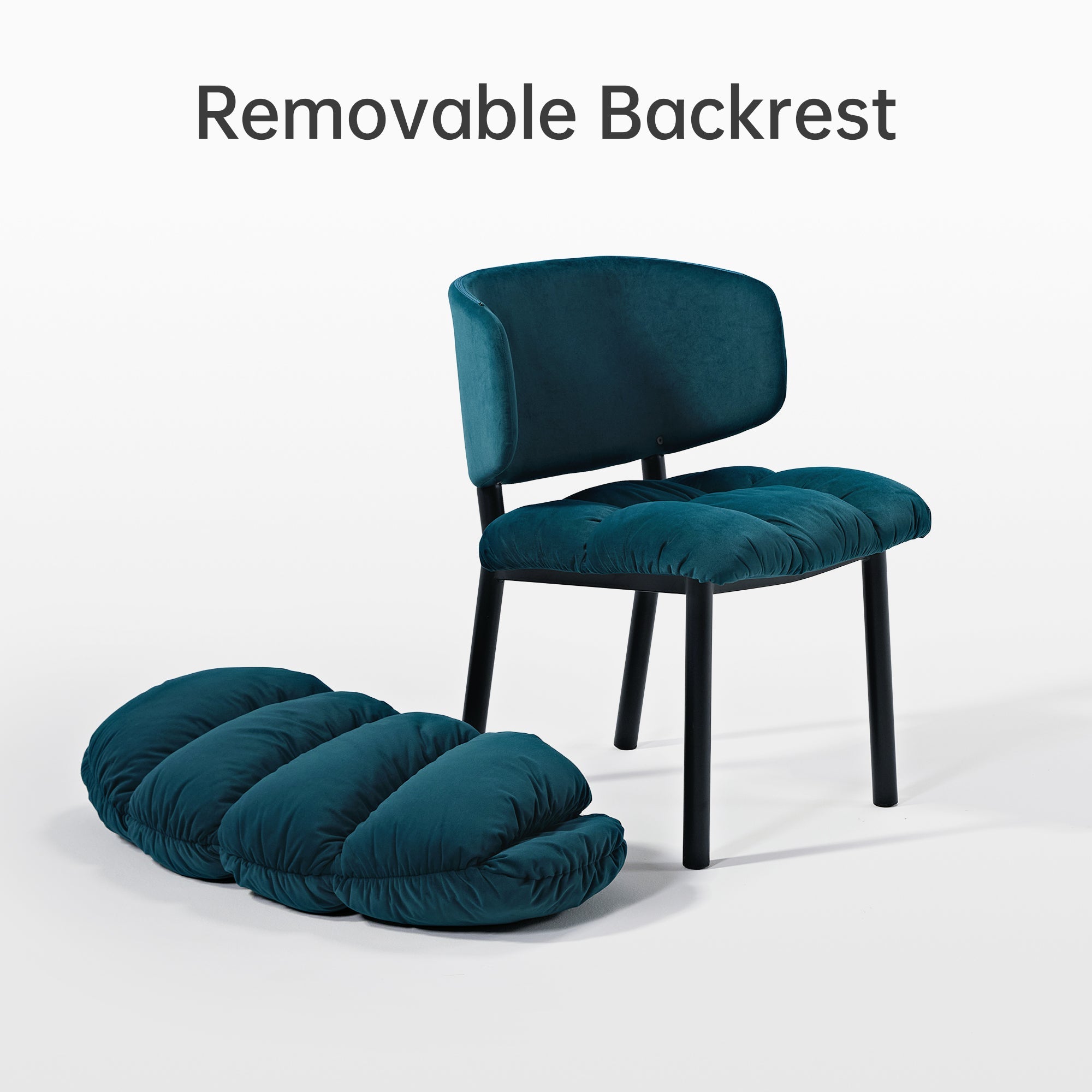 Velvet Dining Side Chair, Set of 1, Red and Green