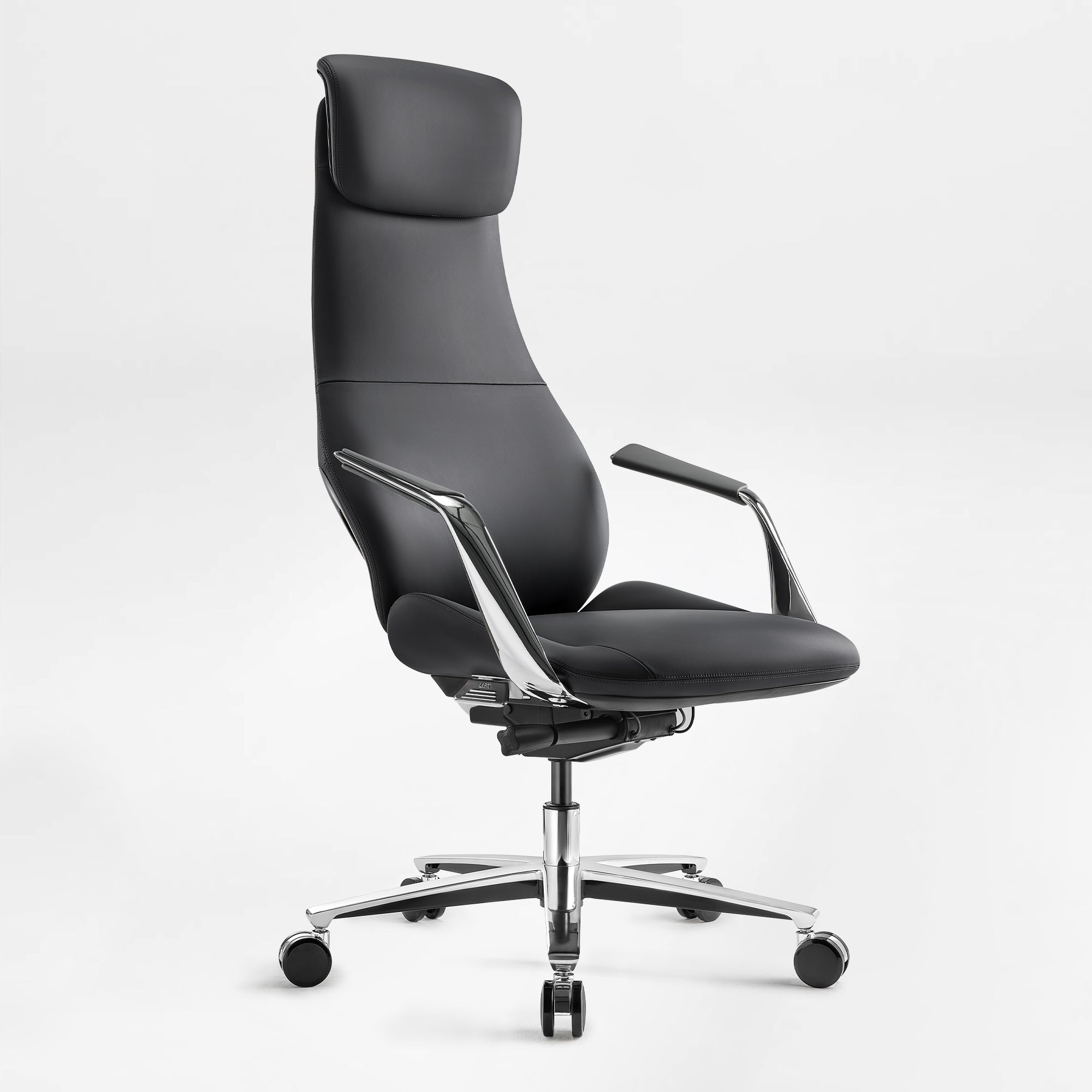 Genuine Leather Executive Office Chair - Butterfly Design High Back