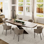 Upholstered Arm Dining Chair, Set of 1, Dark Gray