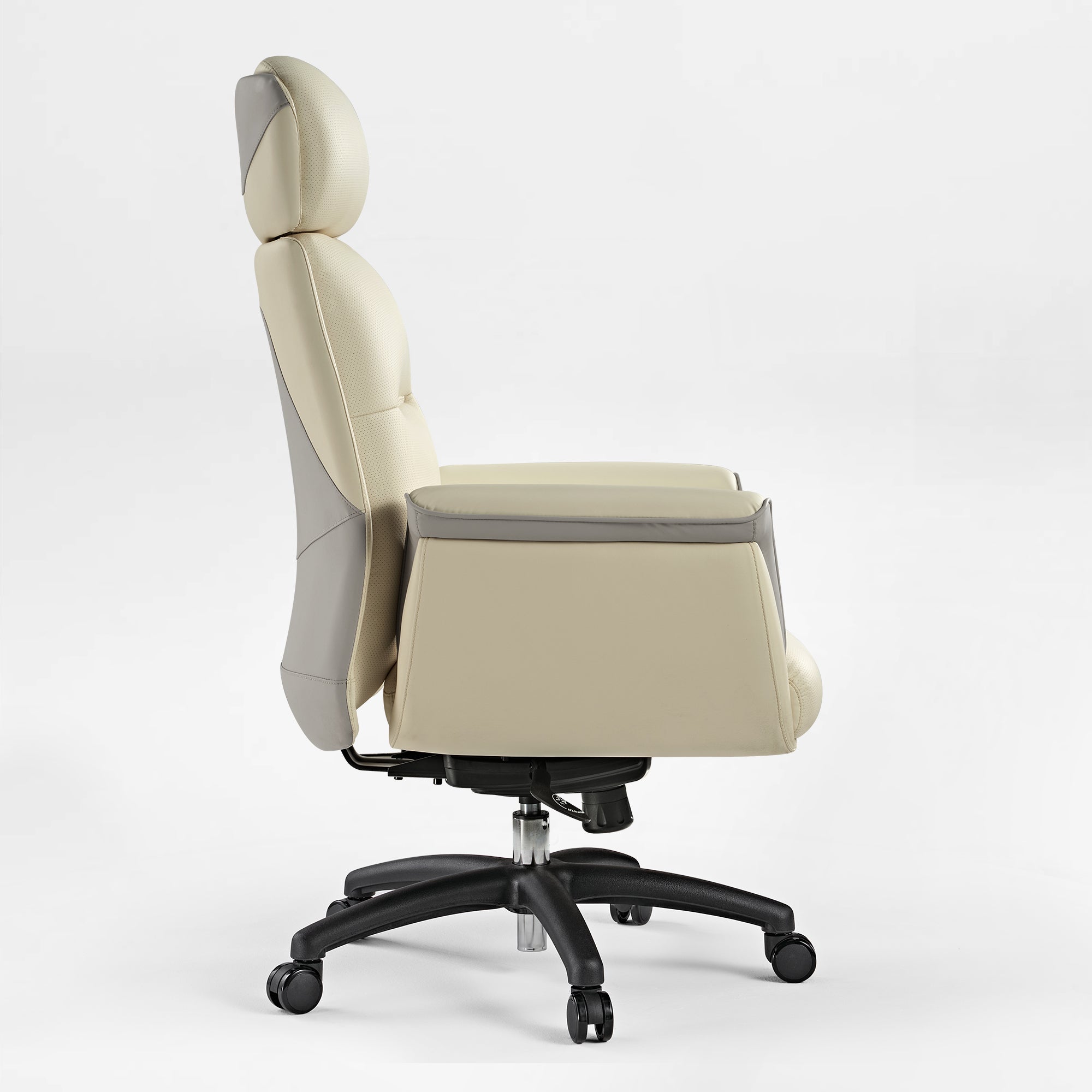 Microfiber Leather Executive Office Chair with Adjustable Headrest