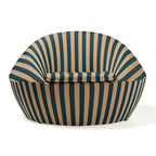 Striped Accent Lounge Chair, Red Yellow and Blue Yellow