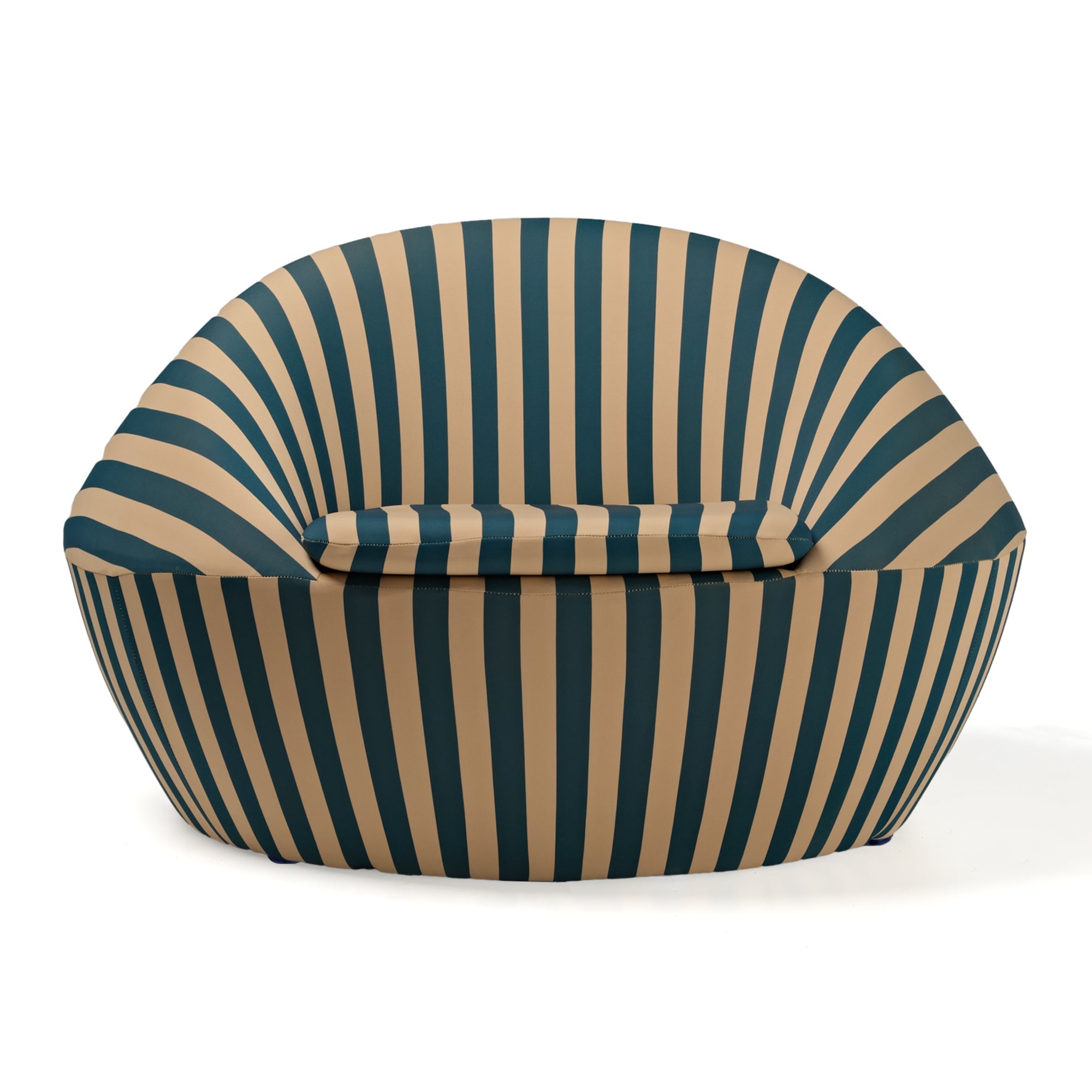 Striped Accent Lounge Chair, Red Yellow and Blue Yellow