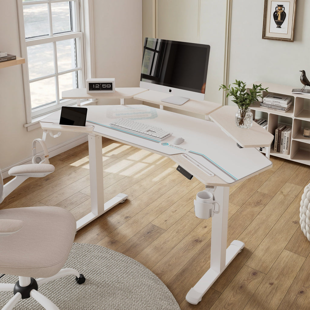 Bureau debout en forme d'aile (63x23)