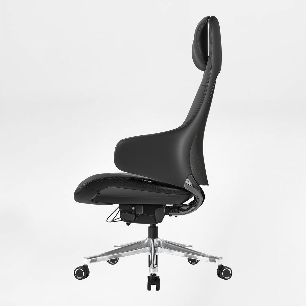 Napa Leather Executive Chair - Soft Curves Upholstered Frame