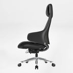 Napa Leather Executive Chair - Soft Curves Upholstered Frame