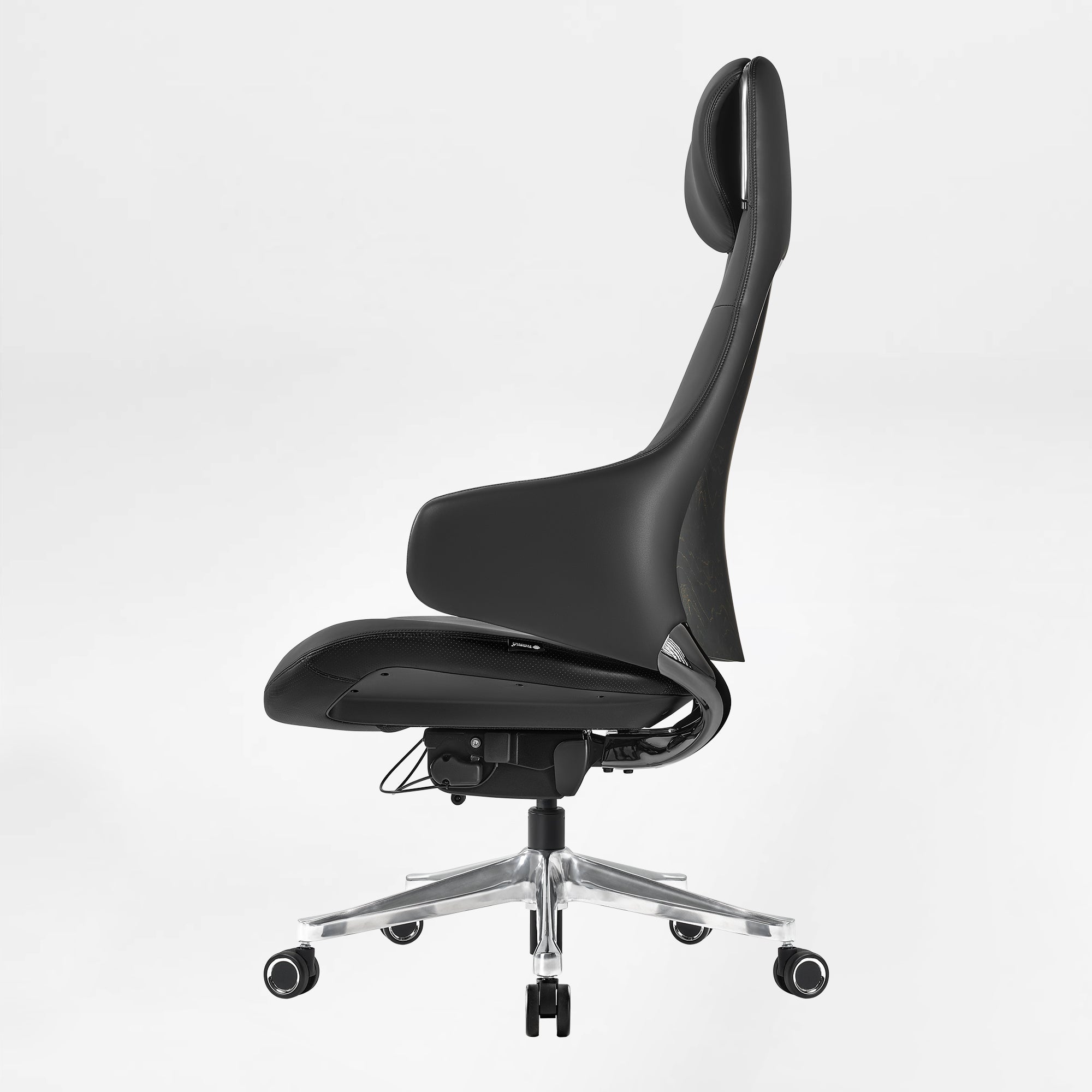 Napa Leather Executive Chair - Soft Curves Upholstered Frame