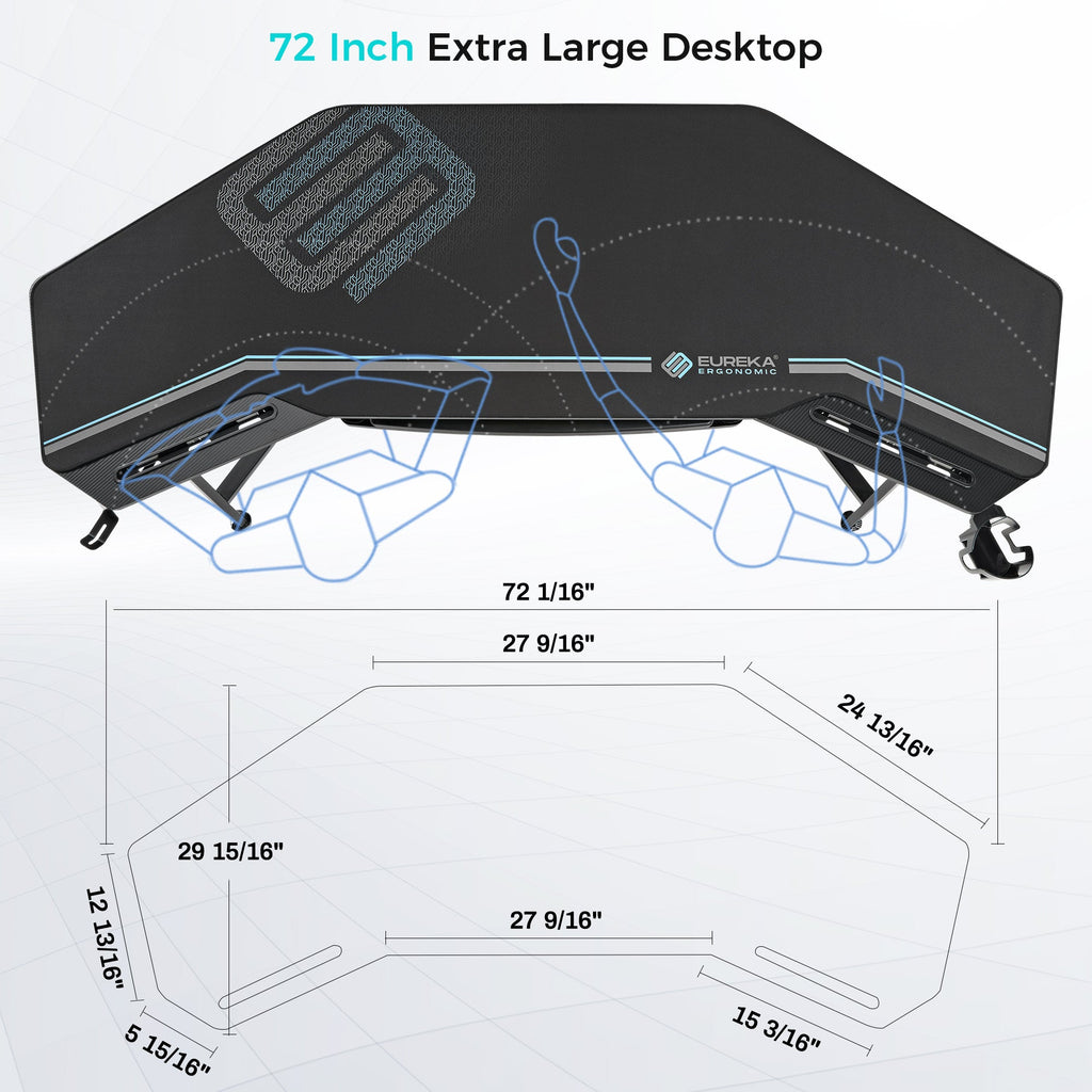 Wing-Shaped Studio Desk (73x23)
