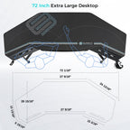 Wing-Shaped Studio Desk (73x23)