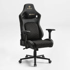 Ergonomic Gaming Chair with Footrest, Black and Yellow
