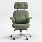 Genuine Leather Executive Office Chair - Classic Ergonomic Design