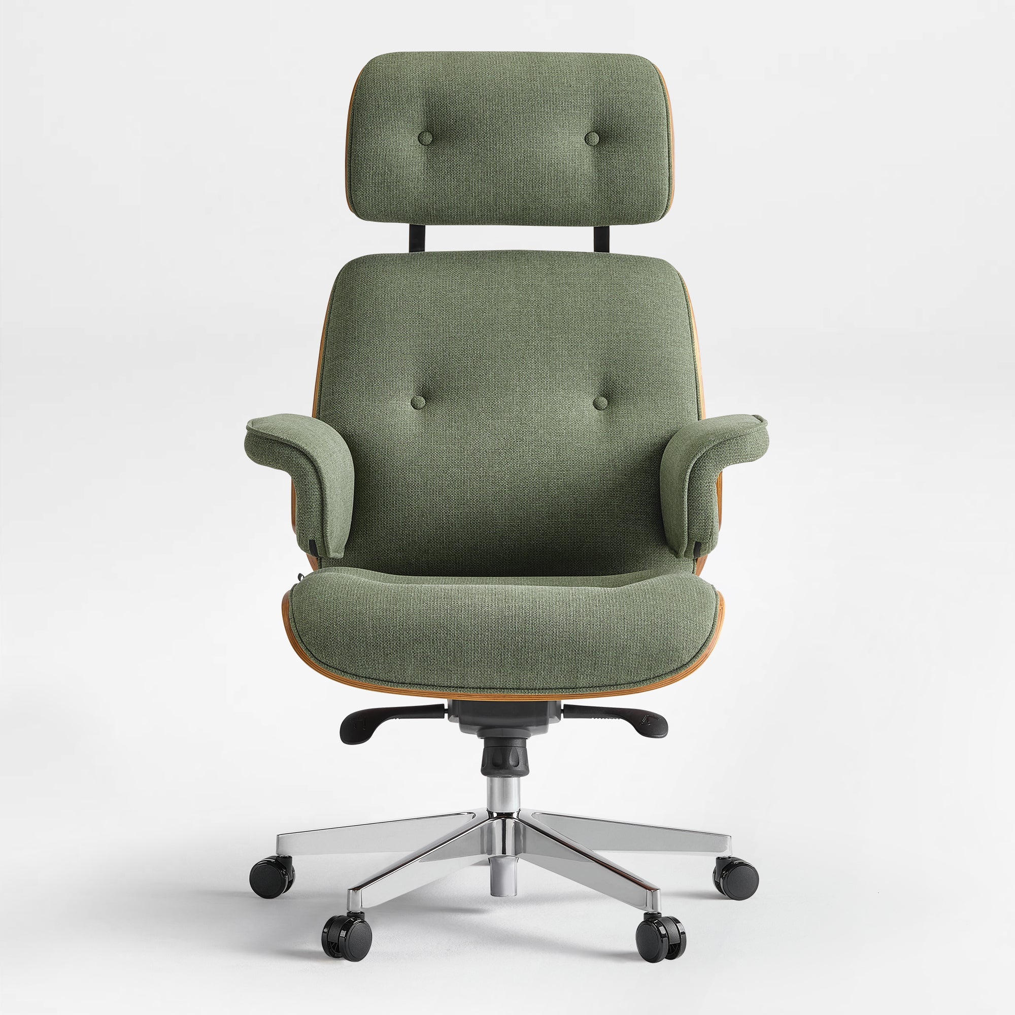 Genuine Leather Executive Office Chair - Classic Ergonomic Design