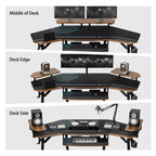 Wing-Shaped Studio Desk (73x23)