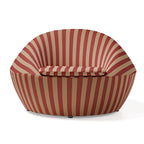 Striped Accent Lounge Chair, Red Yellow and Blue Yellow